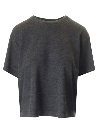 Theory Regal Wool T-shirt In Grey