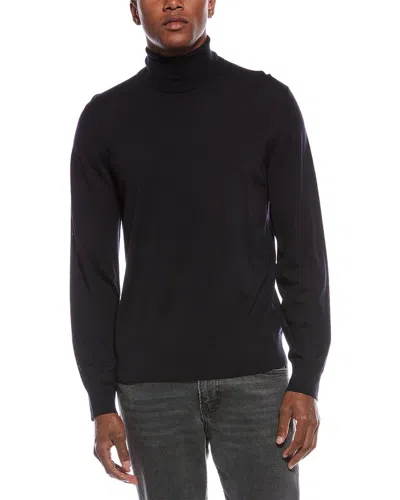 Theory Regal Wool Turtleneck Sweater In Black