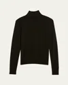 Theory Regal Wool Turtleneck Sweater In Black