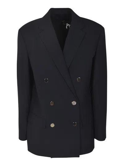 Theory Regular Double-breasted Dinner Jacket In Navy