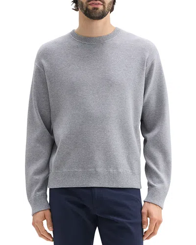 Theory Regular Fit Crewneck Sweatshirt In Melange Grey