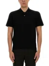 Theory Goris Lightweight Knit Polo Shirt In Black