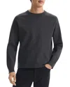 Theory Riland Cable Knit Sweater In Light Bilen In Pestle Melange