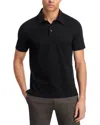 Theory Buttoned Short-sleeved Polo Shirt In Black