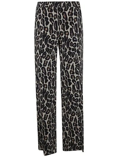 THEORY THEORY RELAX LEOPARD PRINT PANTS