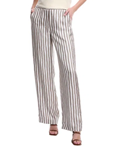 Theory Relax Silk Pant In Beige
