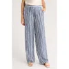 Theory Relax Stripe Silk Pull-on Pants In Multi