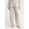 Theory Relax Stripe Silk Pull-on Pants In Neutral