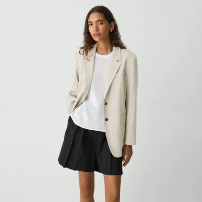 Theory Relaxed Blazer In Good Linen In Neutral