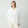 Theory Relaxed Blazer In Good Linen In White