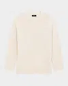 Theory Relaxed Boucle Crewneck Sweater In Ivory