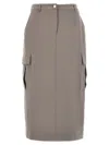Theory Grey Relaxed Cargo Skirt In Gray