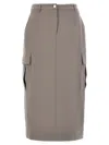 Theory Grey Relaxed Cargo Skirt In Gray