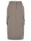 Theory Grey Relaxed Cargo Skirt In Gray
