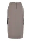 Theory Grey Relaxed Cargo Skirt In Grey
