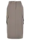 Theory Grey Relaxed Cargo Skirt