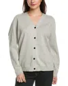 Theory Relaxed Cashmere-blend Cardigan In Grey