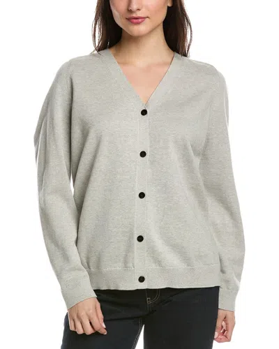 Theory Relaxed Cashmere-blend Cardigan In Grey