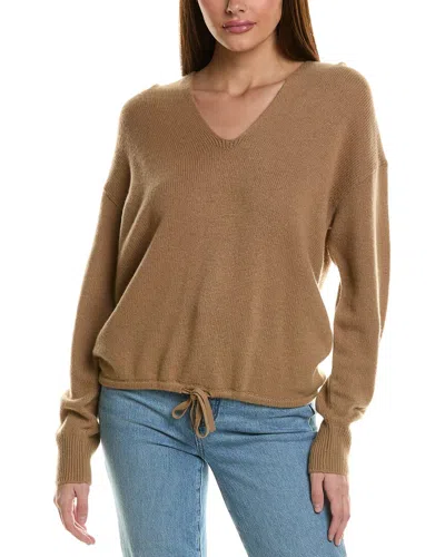 Theory Relaxed Cashmere Hoodie In Brown