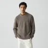 Theory Relaxed Crewneck Sweater In Astor Wool In Brown