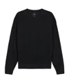 Theory Relaxed Crewneck Sweatshirt In Light Bilen In Black