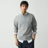 Theory Relaxed Crewneck Sweatshirt In Light Bilen In Melange Grey