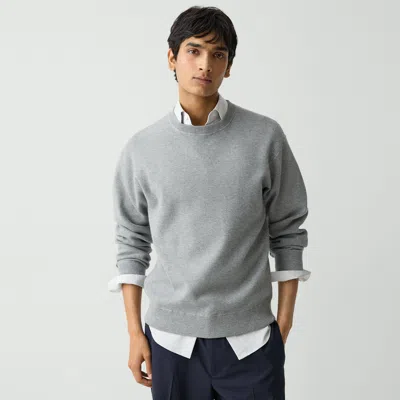 Theory Relaxed Crewneck Sweatshirt In Light Bilen In Melange Grey