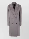 Theory Relaxed Double Breast Coat In Gray