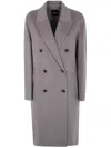 Theory Relaxed Double Breast Coat Clothing In Green