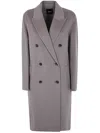 Theory Relaxed Double Breast Coat Clothing In Green