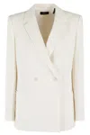 Theory Relaxed Double-breasted Jacket With Classic Reverse Collar