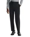 Theory Relaxed Fit Pleated Stretch Wool Dress Pants In Black