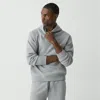 Theory Relaxed Hoodie In Light Bilen In Melange Grey
