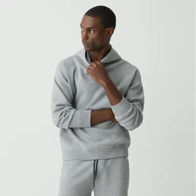 Theory Relaxed Hoodie In Light Bilen In Melange Grey