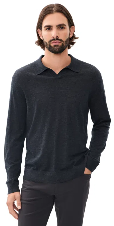 Theory Relaxed Jonny Collar Sweater New Pestle Melange In Blue
