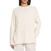 Theory Relaxed Organic Cotton Blend Terry Sweater In White