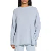 Theory Relaxed Organic Cotton Blend Terry Sweater In Blue