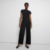 Theory Relaxed Pant In Good Wool In Black