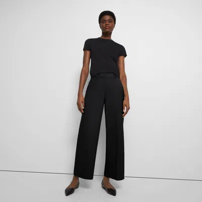 Theory Relaxed Pant In Good Wool In Black