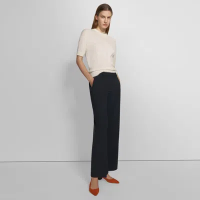 Theory Relaxed Pant In Good Wool In Blue