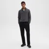 Theory Relaxed Fit Pleated Stretch Wool Dress Pants In Black