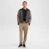 Theory Relaxed Pant In Wool Gabardine In Barley