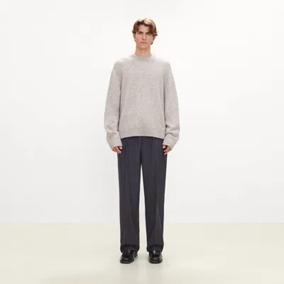 Theory Relaxed Pleat Pant In Studio Wool In Pink