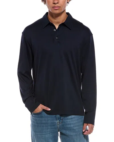 Theory Relaxed Polo Shirt In Blue