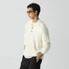 Theory Relaxed Polo Sweater In Astor Wool In Neutral