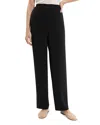 Theory Black Pants With Elastic Drawstring Waist And Pences On The Front In Tech Fabric Woman