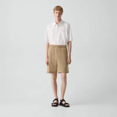 Theory Relaxed Pull-on Short In Performance Suiting In White