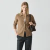 Theory Relaxed Shirt In Recycled Cashmere In Brown