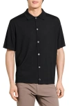 Theory Regal Merino Relaxed Button Down In Brown