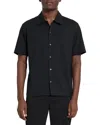 Theory Regal Merino Relaxed Button Down In Brown